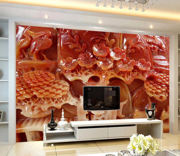 3D Ruby Statue WC680 Wall Murals