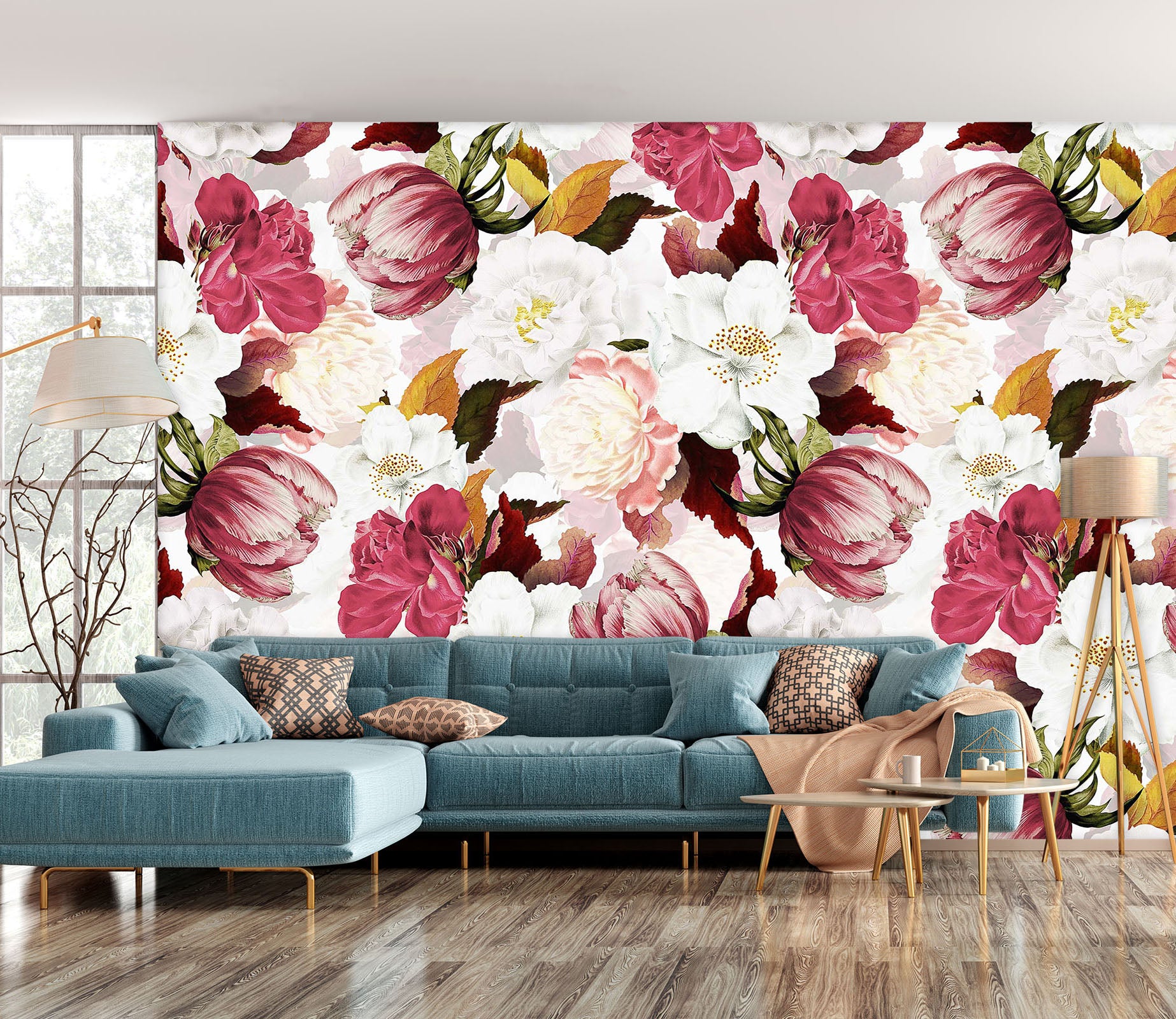 3D Painted Flowers 161 Uta Naumann Wall Mural Wall Murals