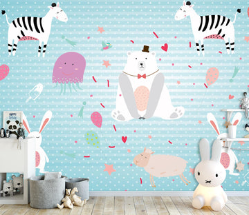 3D Cute Animal 2059 Wall Murals