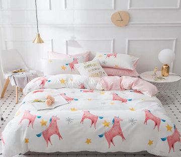 3D Star Horse 17105 Bed Pillowcases Quilt