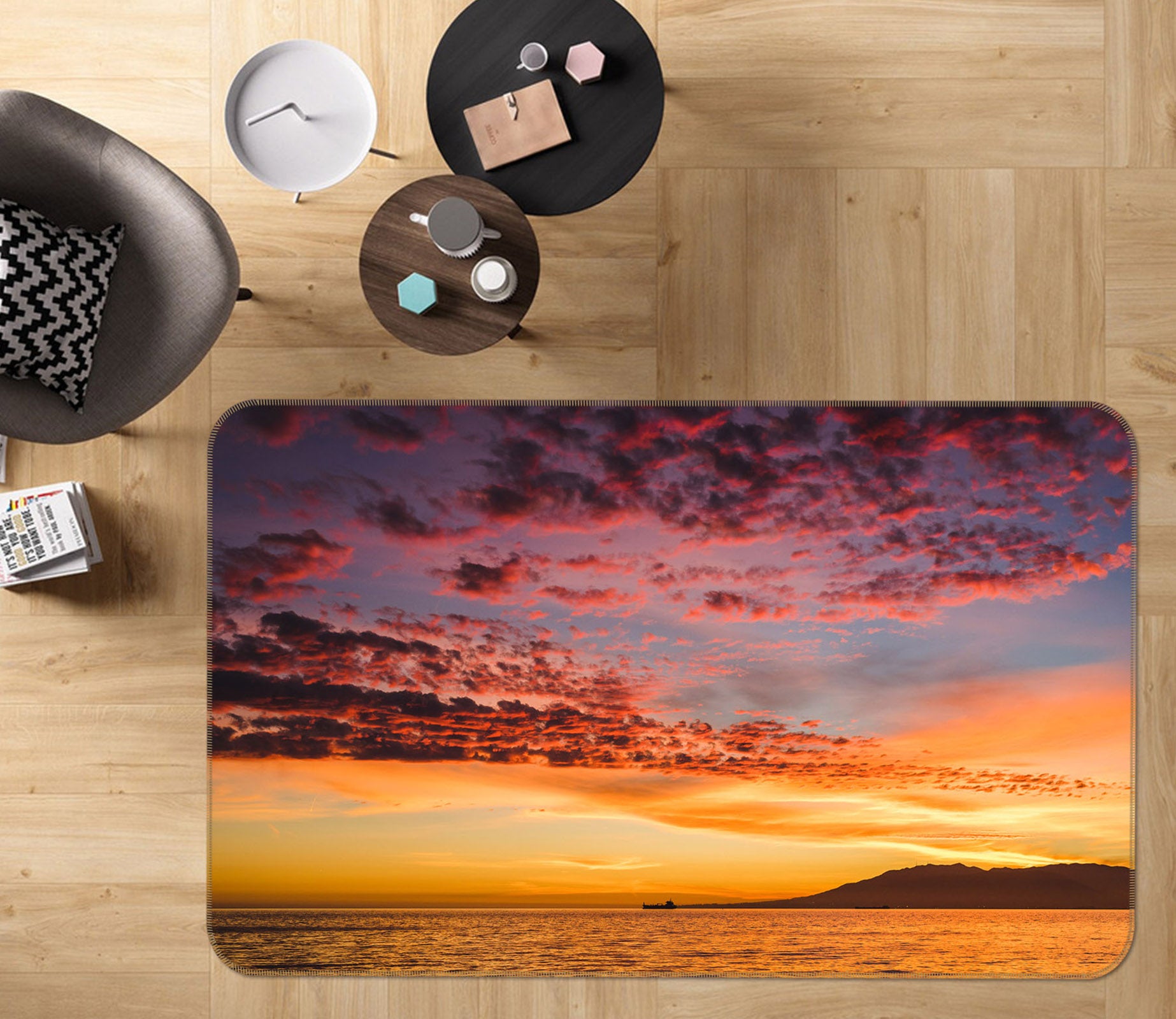 3D Clouds 31111 Non Slip Rug Mat