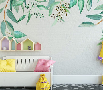 3D Green Leaf WG083 Wall Murals Wallpaper AJ Wallpaper 2 