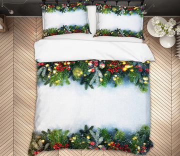3D Branches 51111 Christmas Quilt Duvet Cover Xmas Bed Pillowcases