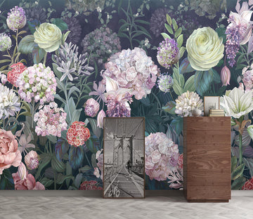 3D Fragrant Flower 1555 Wall Murals