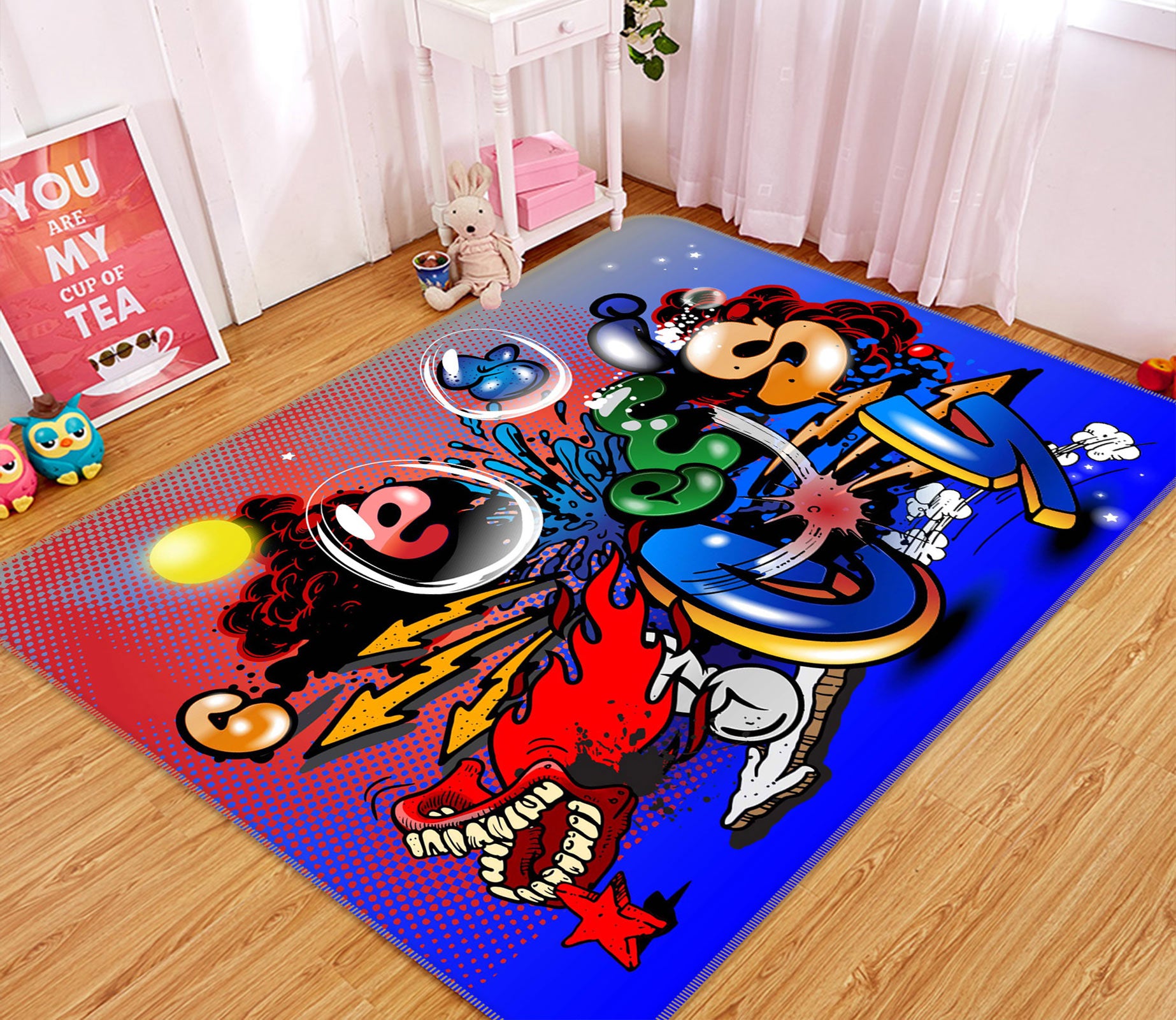 3D Color Cartoon 30090 Non Slip Rug Mat