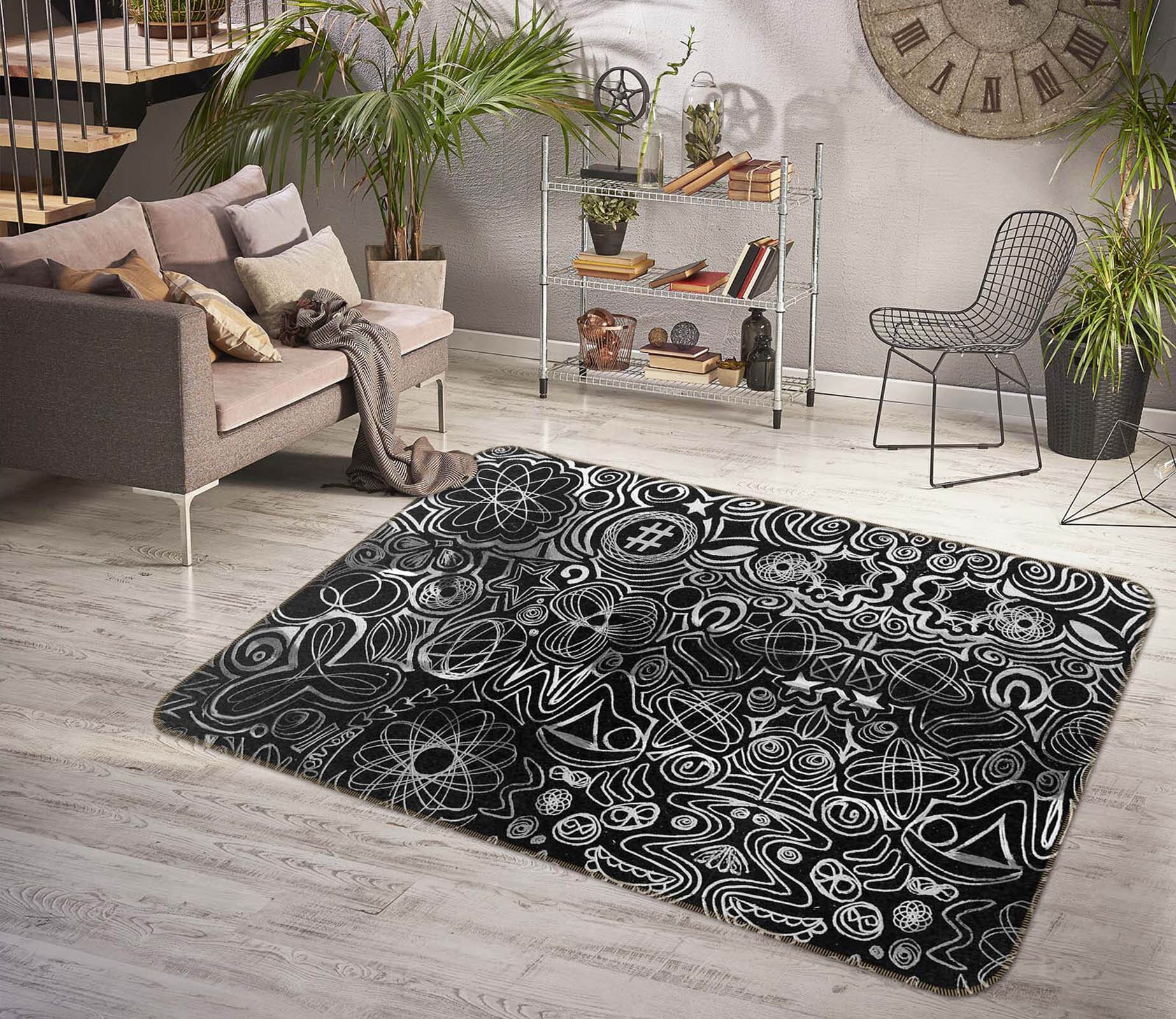 3D Line Pattern 1008 Shandra Smith Rug Non Slip Rug Mat Mat AJ Creativity Home 