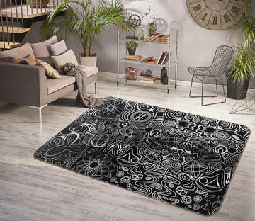 3D Line Pattern 1008 Shandra Smith Rug Non Slip Rug Mat Mat AJ Creativity Home 