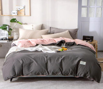3D Dark Gray 4110 Bed Pillowcases Quilt