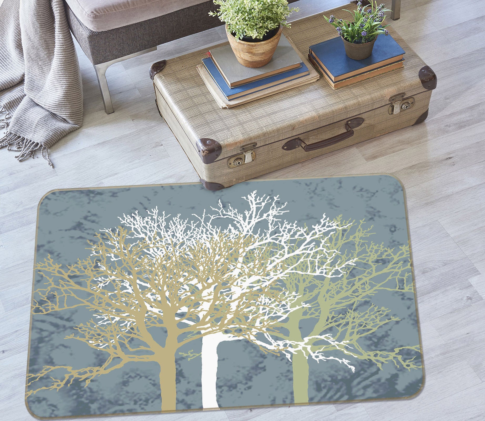 3D Trees 32038 Non Slip Rug Mat