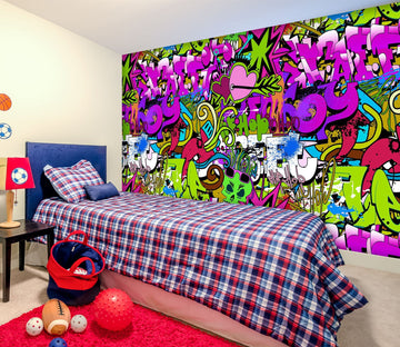 3D Purple Graffiti 1655 Wall Murals Wallpaper AJ Wallpaper 2 
