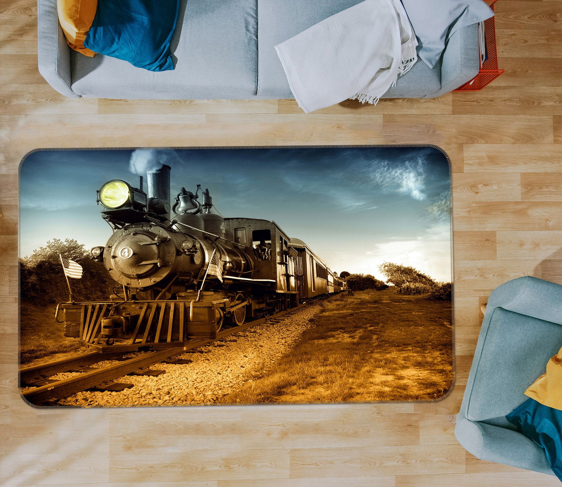 3D Train 68123 Vehicle Non Slip Rug Mat