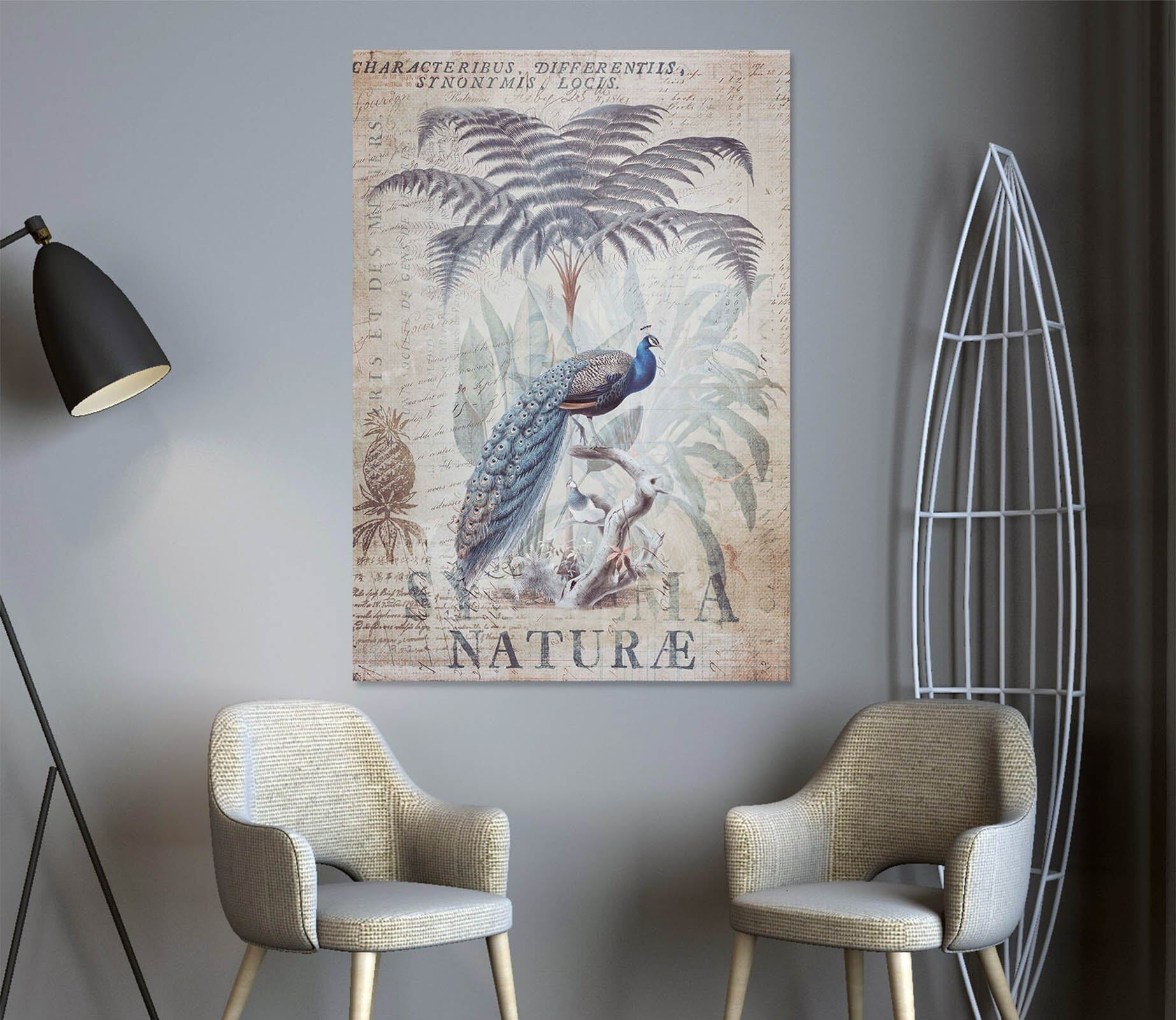 3D Coconut Peacock 1030 Andrea haase Wall Sticker Wallpaper AJ Wallpaper 2 