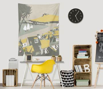 3D Yellow House 5386 Steve Read Tapestry Hanging Cloth Hang