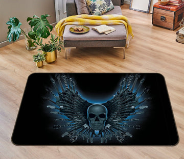 3D Skull Strings 1097 Vincent Hie Rug Non Slip Rug Mat Mat AJ Creativity Home 