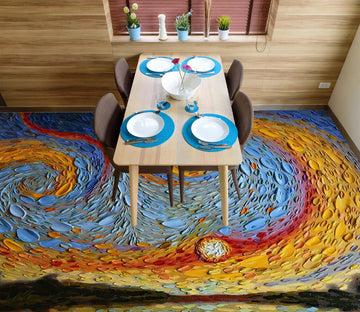 3D Sunset Sky Pattern 102165 Dena Tollefson Floor Mural