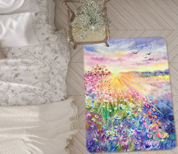 3D Flower Bush Sunlight 26099 Non Slip Rug Mat