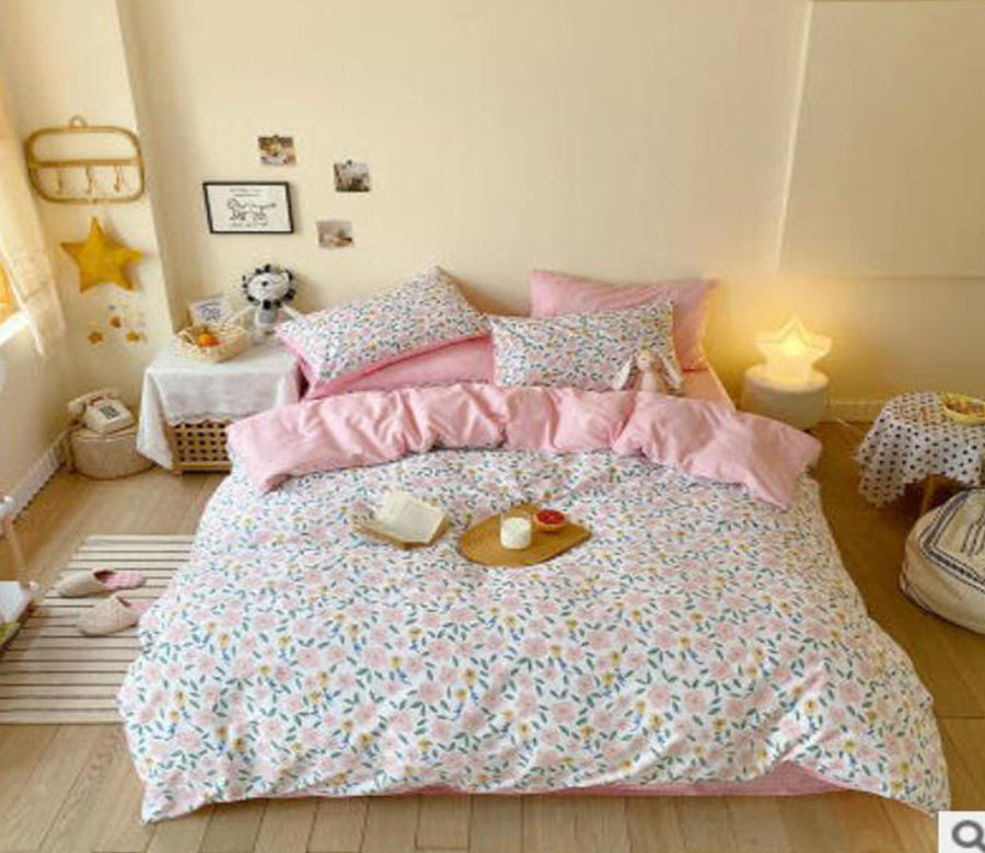 3D Pink Floral 40186 Bed Pillowcases Quilt