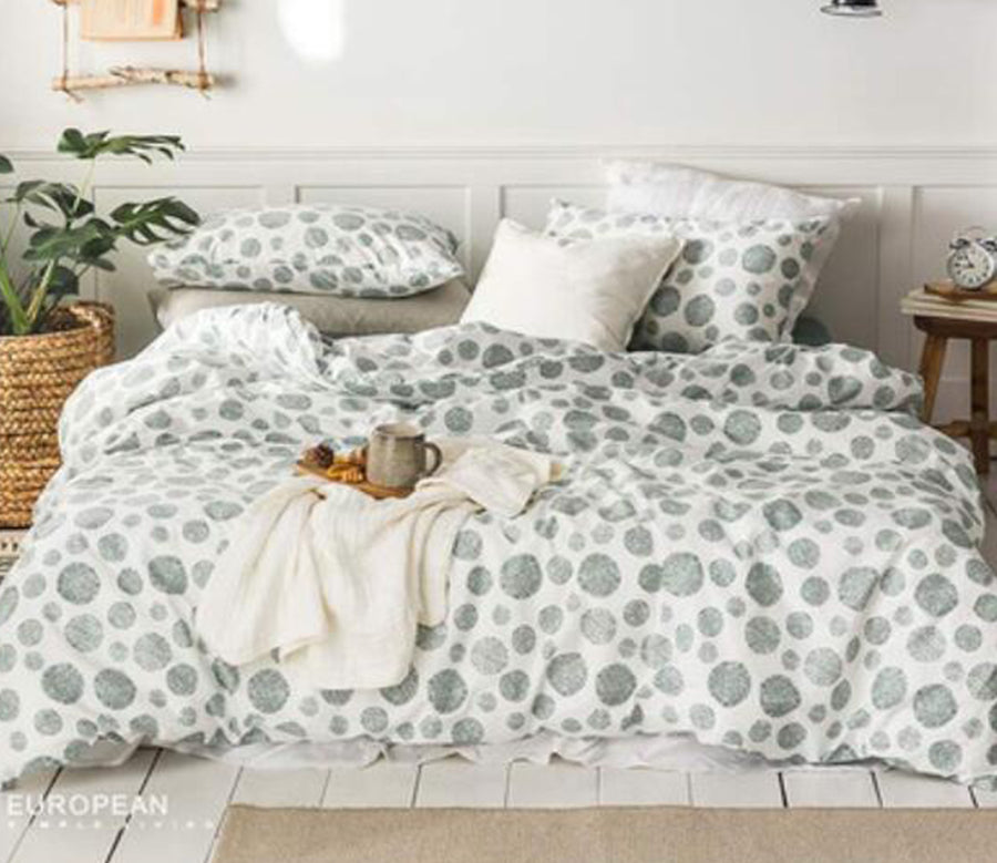 3D Gray-Green Globular 16027 Bed Pillowcases Quilt