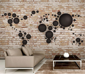 3D Black Round 2085 Wall Murals Wallpaper AJ Wallpaper 2 