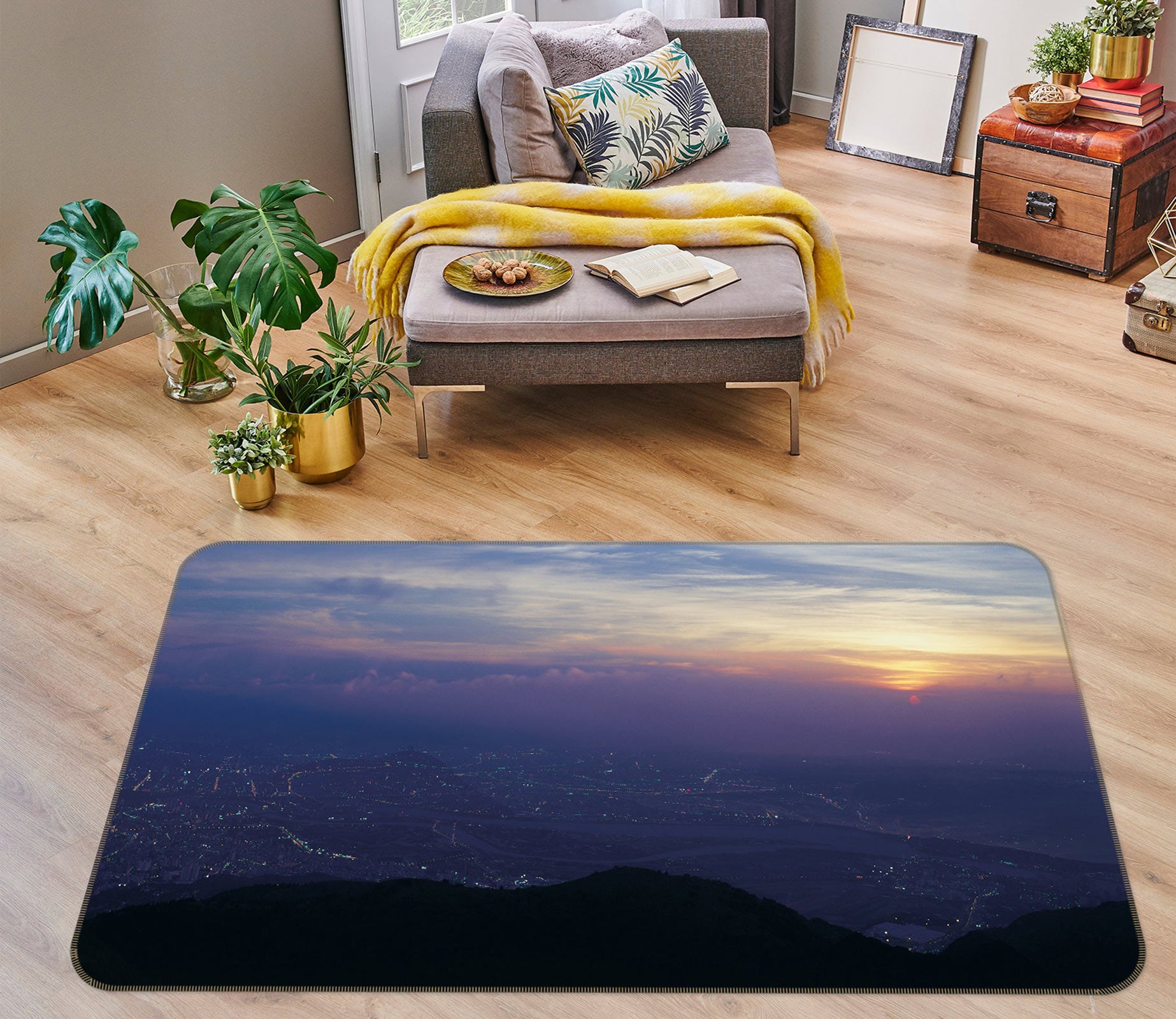 3D Mountain Sky 75268 Non Slip Rug Mat