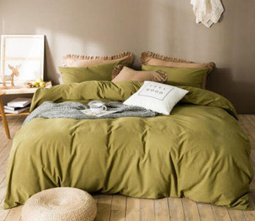 3D Avocado Green 30003 Bed Pillowcases Quilt