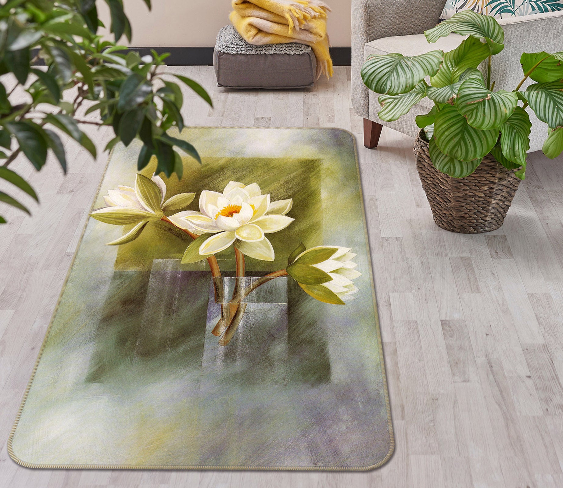 3D Flower 33198 Non Slip Rug Mat