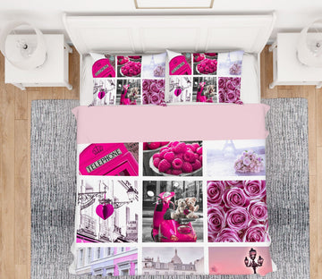 3D Rose Strawberry 1036 Assaf Frank Bedding Bed Pillowcases Quilt Quiet Covers AJ Creativity Home 