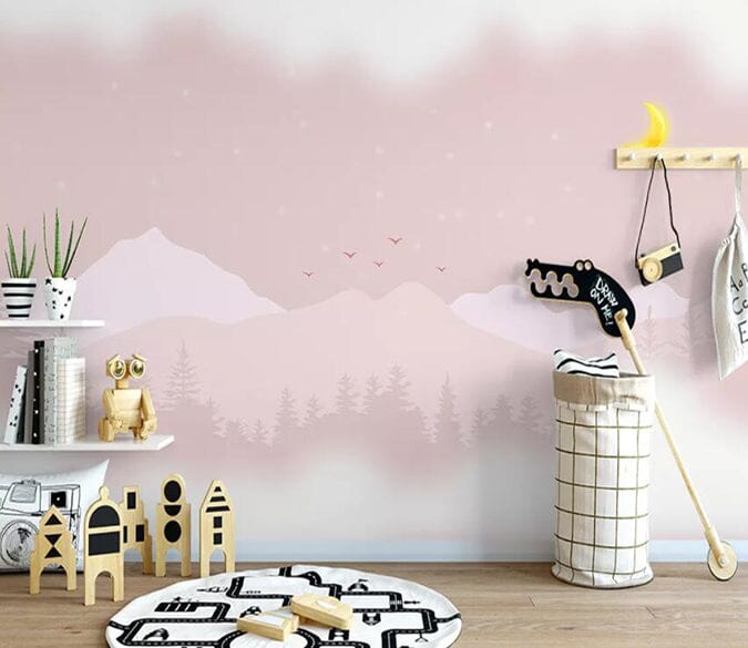 3D Pink Forest 2156 Wall Murals Wallpaper AJ Wallpaper 2 