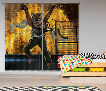 3D Paw Hard 058 Vincent Hie Curtain Curtains Drapes Curtains AJ Creativity Home 