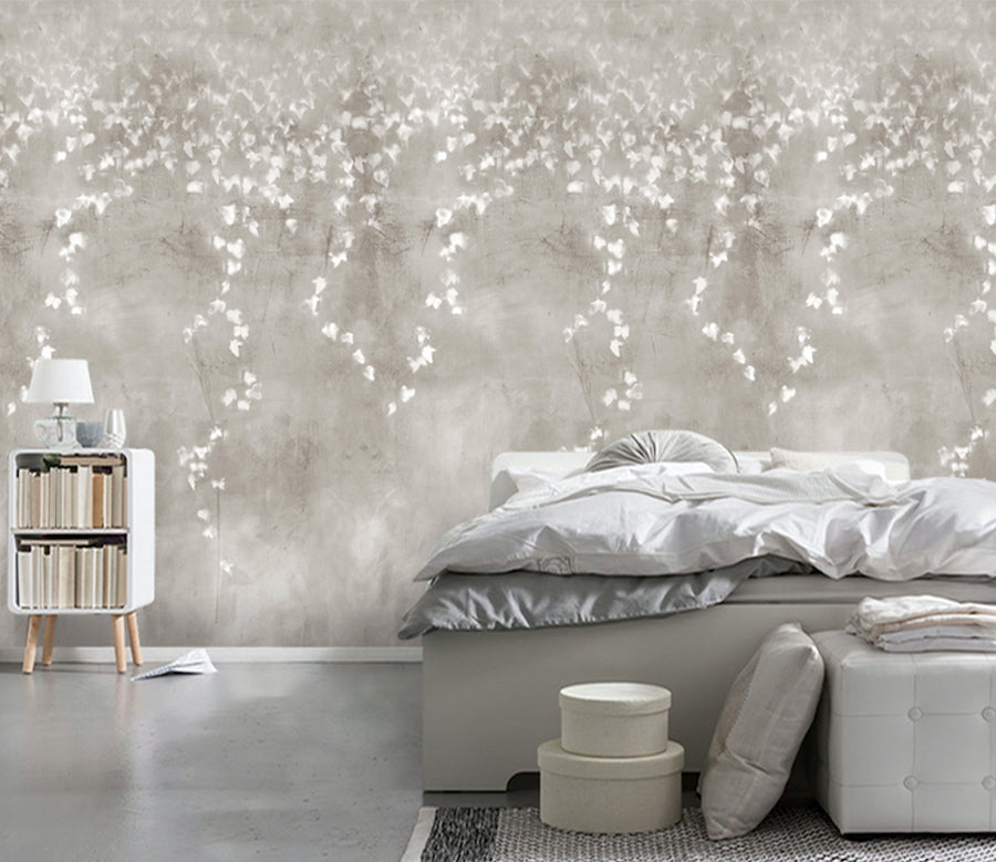 3D White Vine Graffiti WG196 Wall Murals