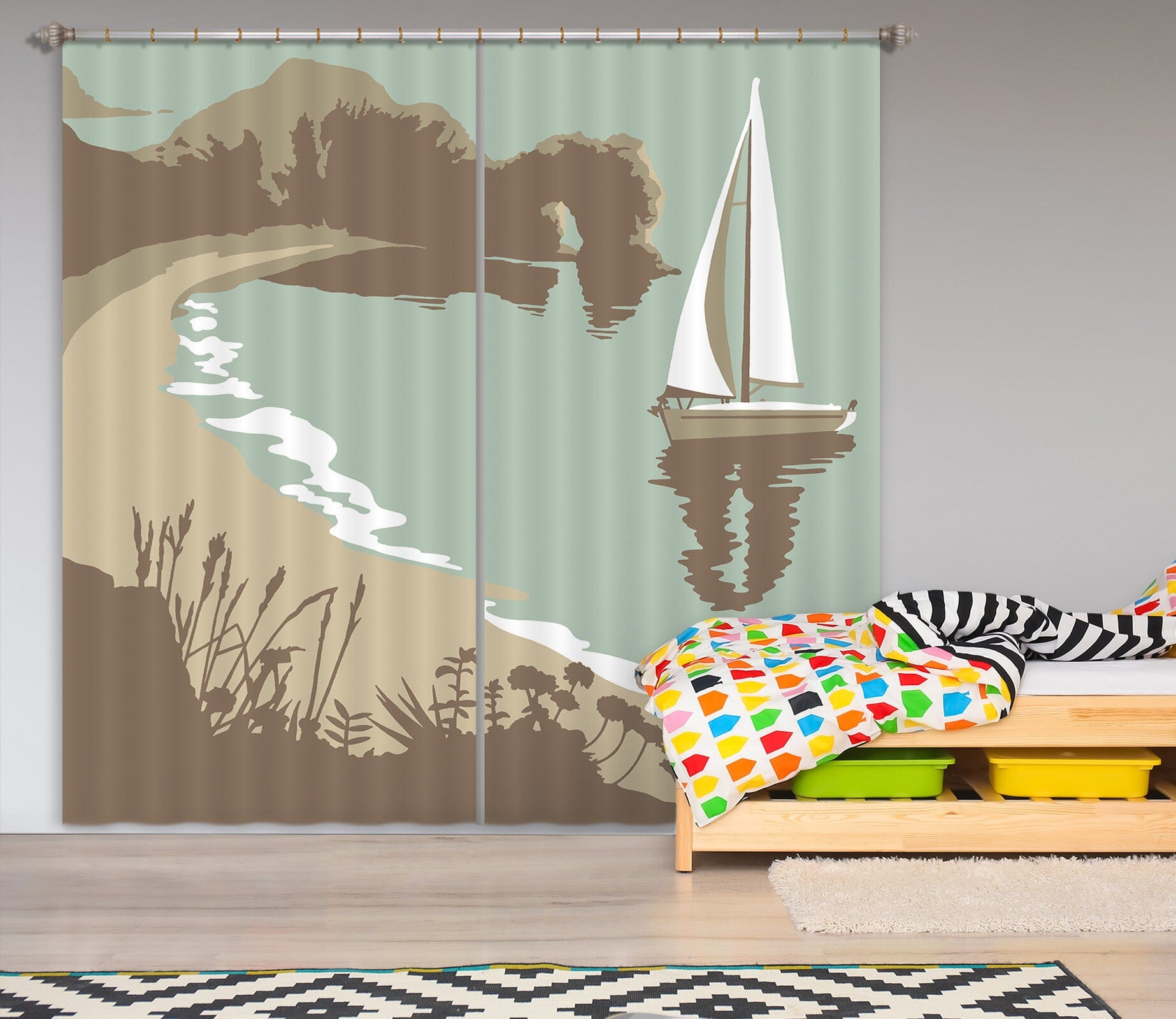 3D Durdle Door 113 Steve Read Curtain Curtains Drapes Curtains AJ Creativity Home 