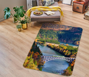 3D River Bridge 26202 Non Slip Rug Mat