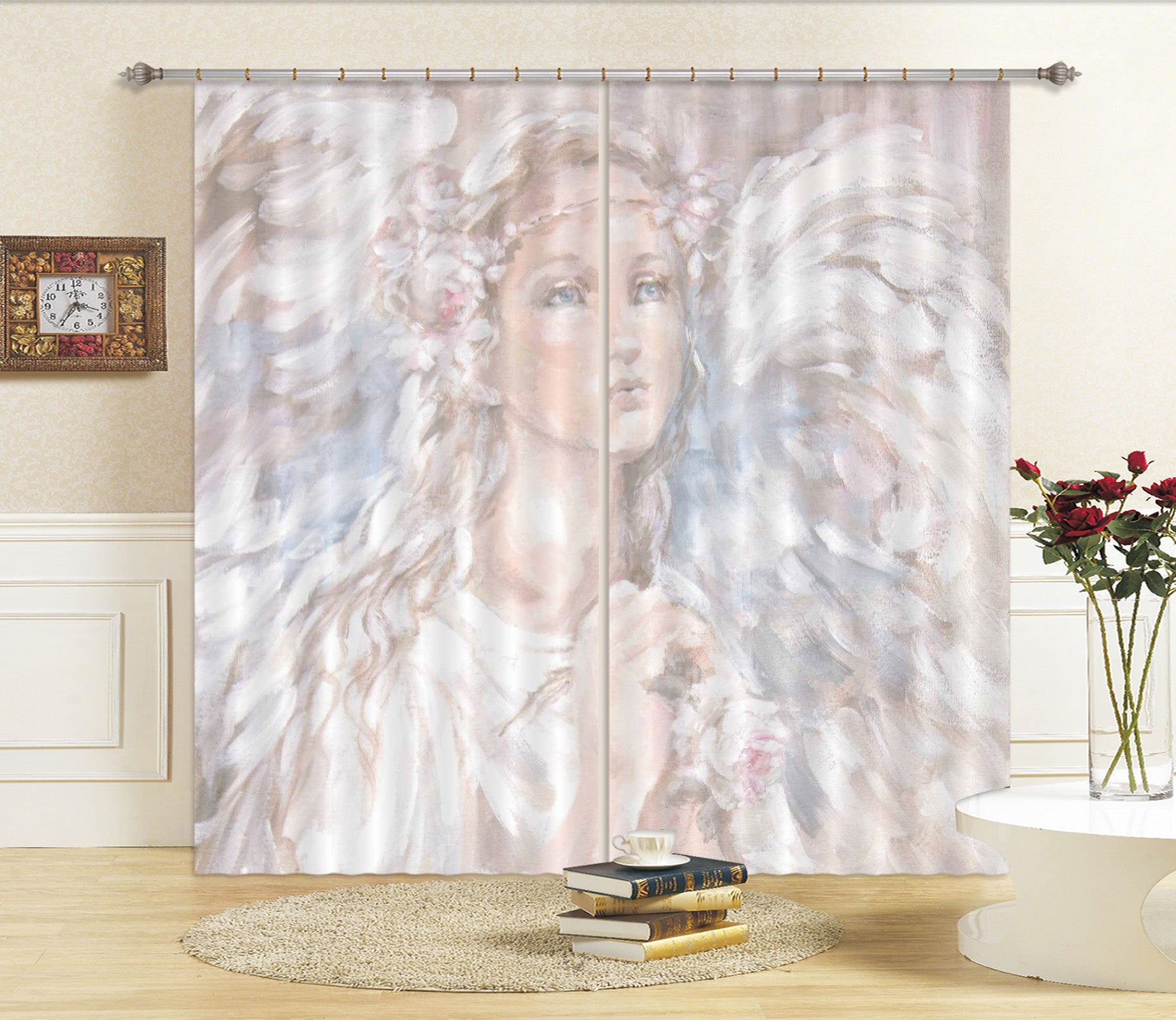 3D Angel Girl 3037 Debi Coules Curtain Curtains Drapes