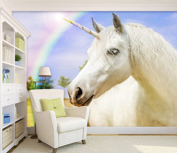 3D White Unicorn 1046 Wall Murals Wallpaper AJ Wallpaper 2 