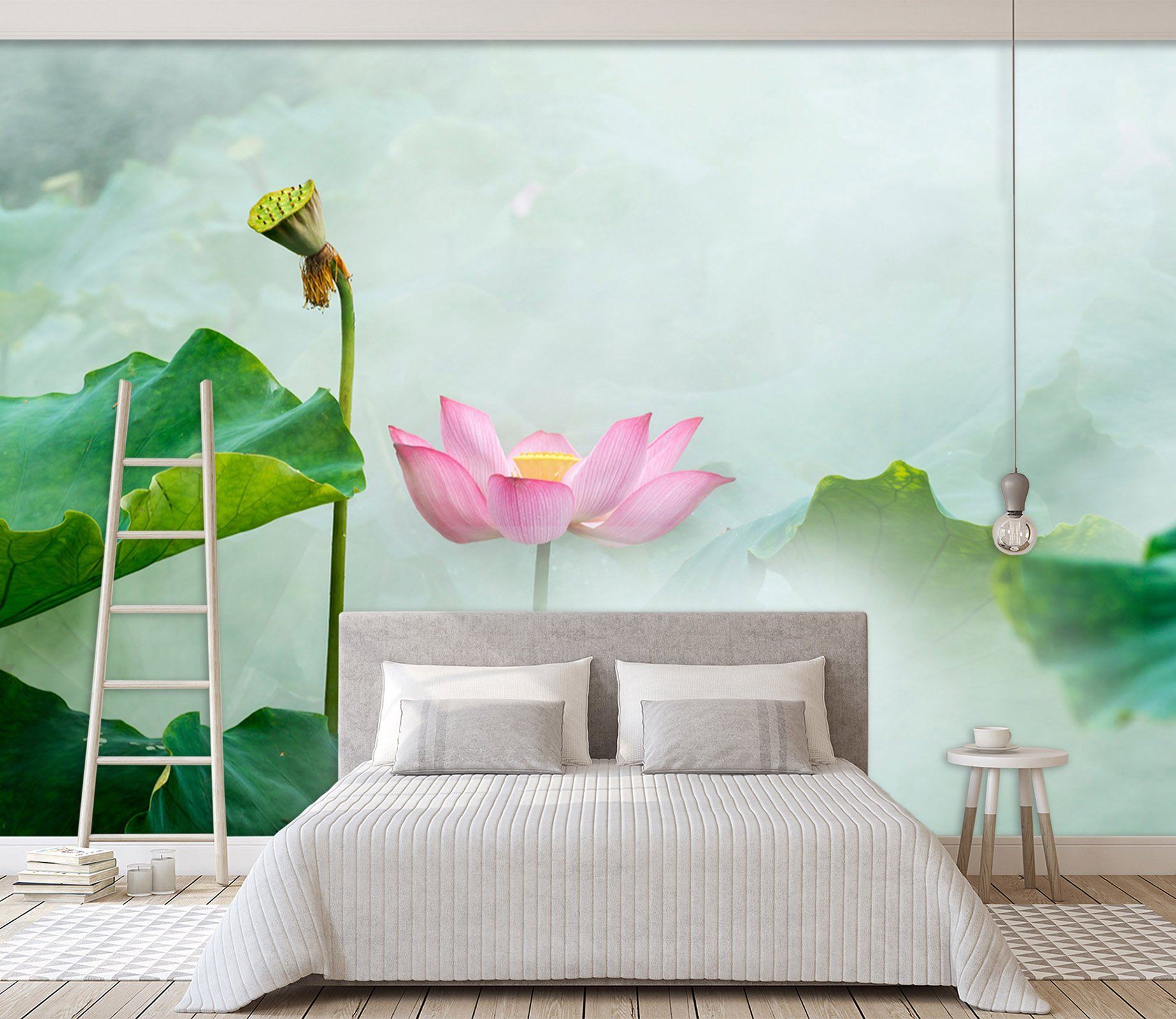 3D Lotus Leaf 688 Wallpaper AJ Wallpaper 2 