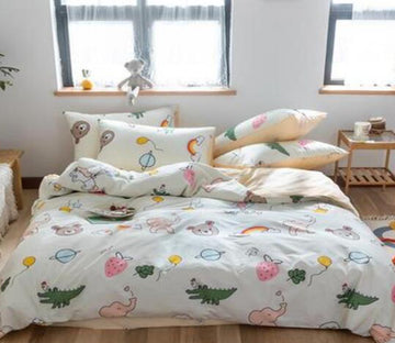 3D Cartoon Planet Crocodile 15006 Bed Pillowcases Quilt