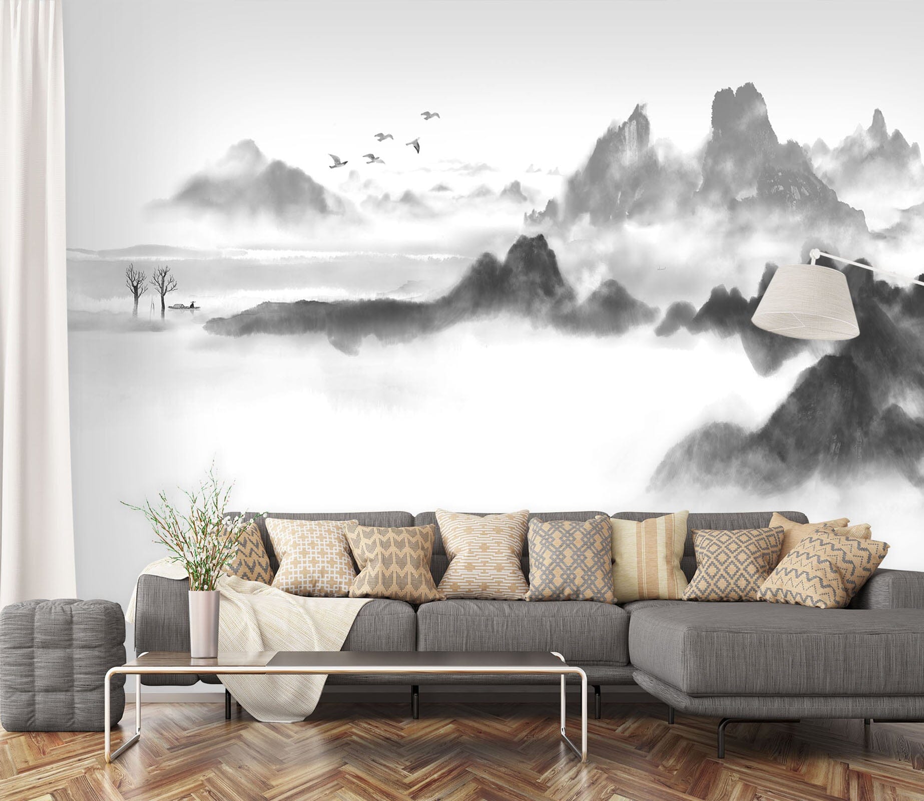 3D Sketch Valley 1431 Wall Murals Wallpaper AJ Wallpaper 2 