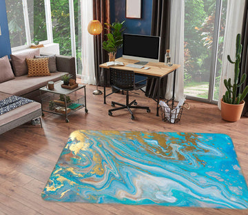 3D Blue Texture 30015 Non Slip Rug Mat
