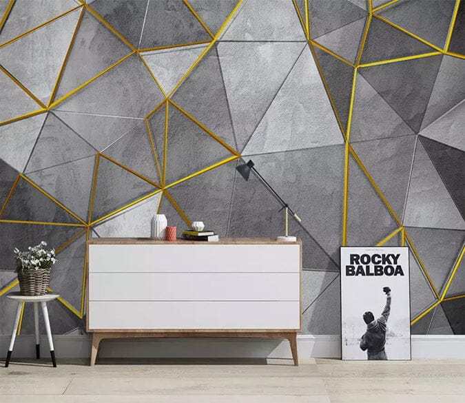3D Triangle Pattern 2218 Wall Murals Wallpaper AJ Wallpaper 2 