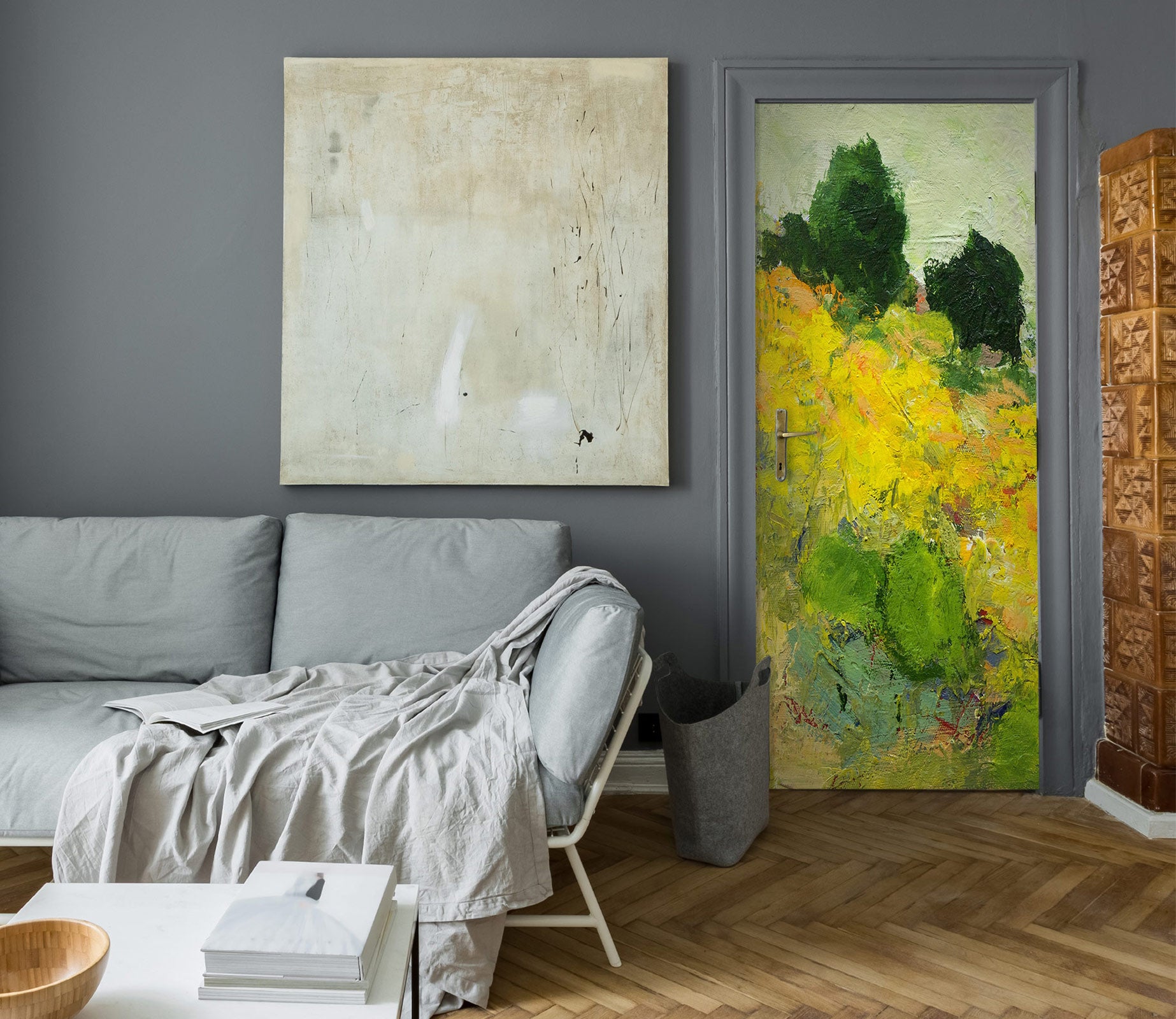 3D Grass Tree Oil Painting 93167 Allan P. Friedlander Door Mural