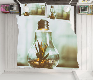 3D Light Bulb 19139 Bed Pillowcases Quilt