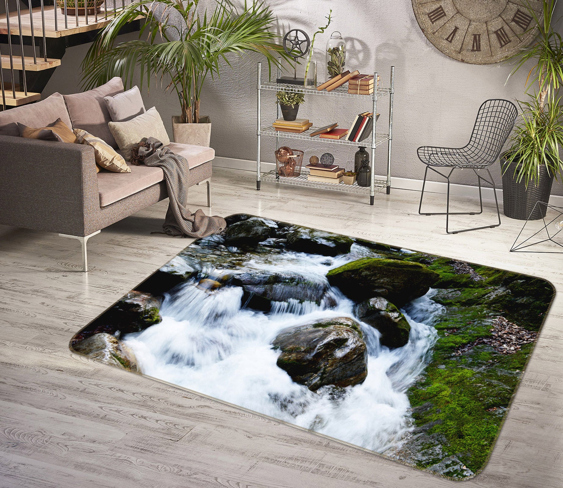 3D Torrent Stone 29212 Non Slip Rug Mat
