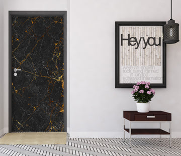 3D Black Texture 25186 Door Mural