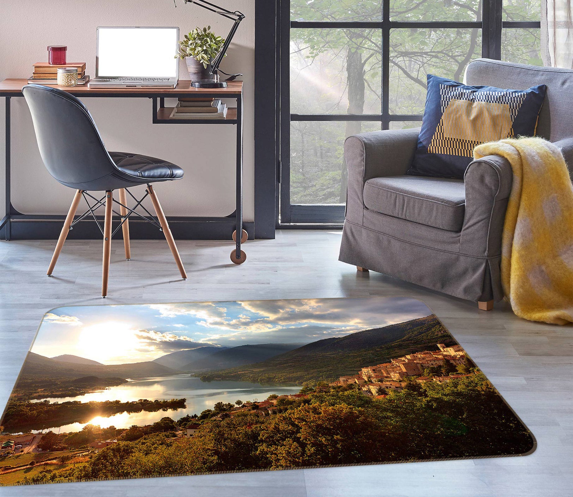 3D Mountains 75228 Non Slip Rug Mat