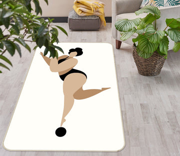 3D Gymnastics Motion 1034 Boris Draschoff Rug Non Slip Rug Mat Mat AJ Creativity Home 