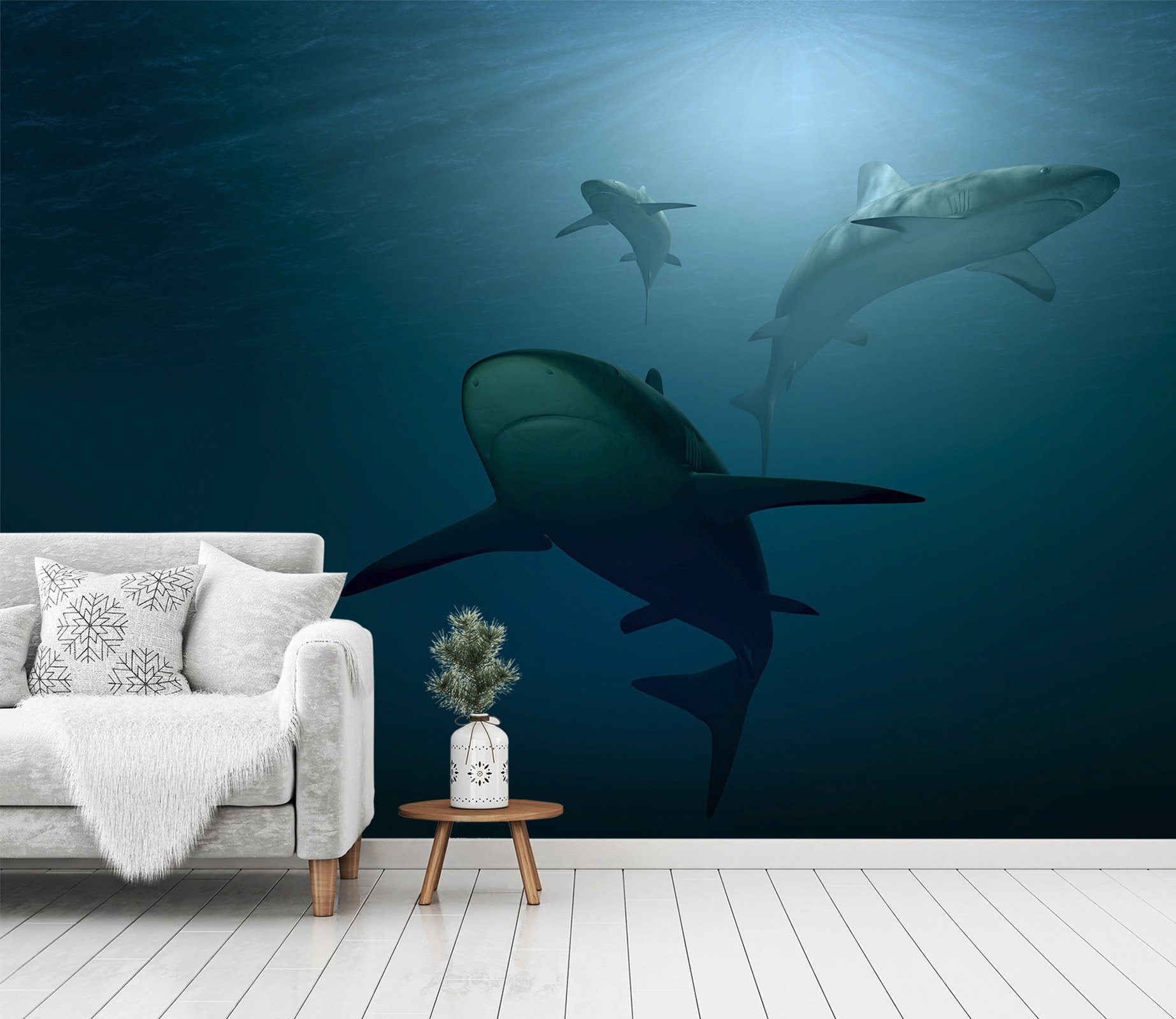 3D Deep Sea Shark 663 Wallpaper AJ Wallpaper 