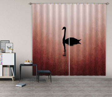 3D Swan Lake 056 Boris Draschoff Curtain Curtains Drapes Curtains AJ Creativity Home 