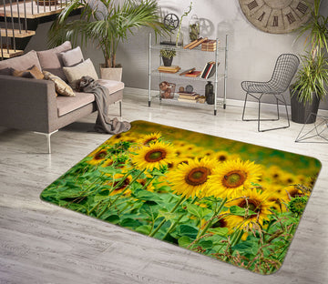3D Sunflower Bush 29180 Non Slip Rug Mat