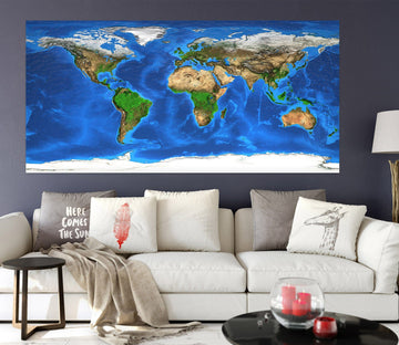 3D Green Island 238 World Map Wall Sticker Wallpaper AJ Wallpaper 2 