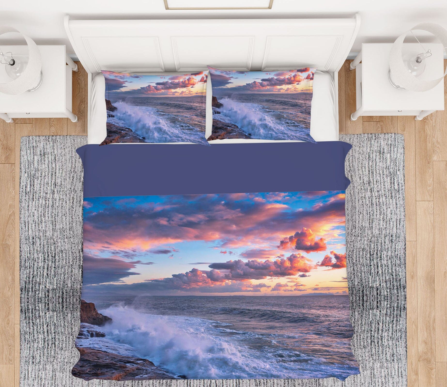 3D Sea Wave 2106 Marco Carmassi Bedding Bed Pillowcases Quilt Quiet Covers AJ Creativity Home 